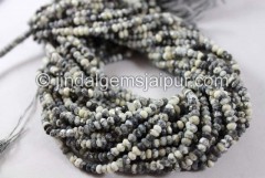 Dendritic Opal Faceted Roundelle Shape Beads